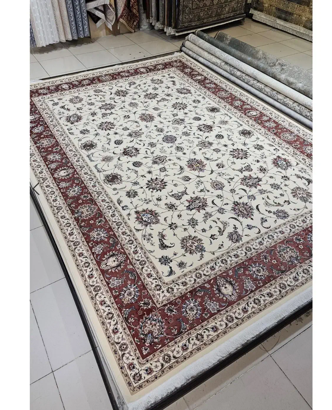 فرش ماشینی بهشتی ابریشمی هیلا،موزی T-08|فرش|خارک, |دیوار