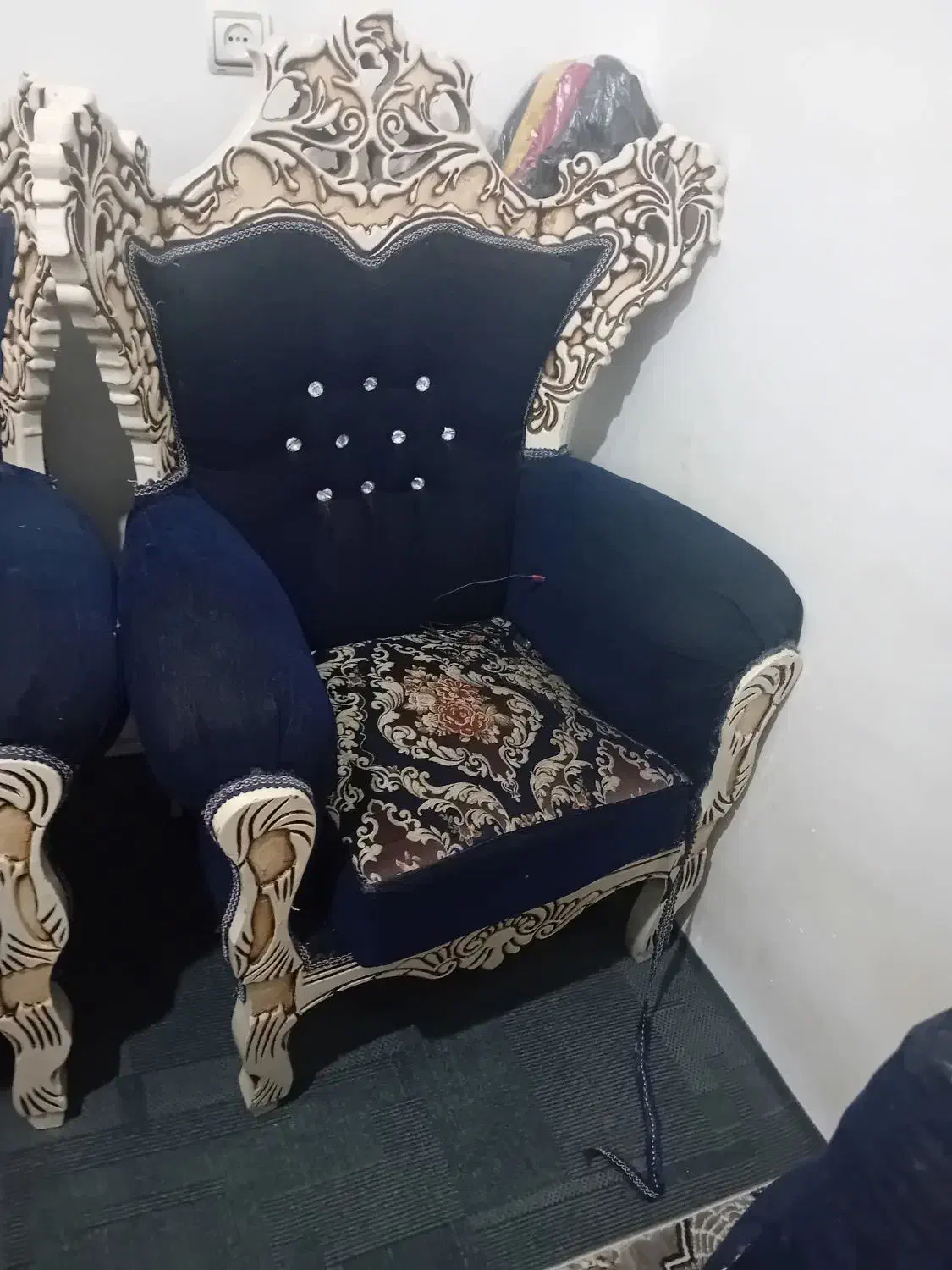 مبل سلطنتی کار کرده|مبلمان خانگی و میز عسلی|الوند, |دیوار