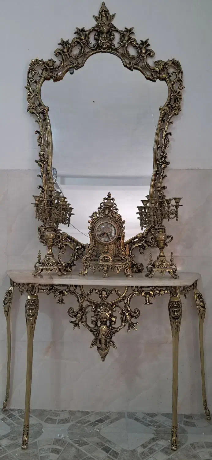 آینه کنسول برنز|بوفه، ویترین، کنسول|میاندوآب, |دیوار