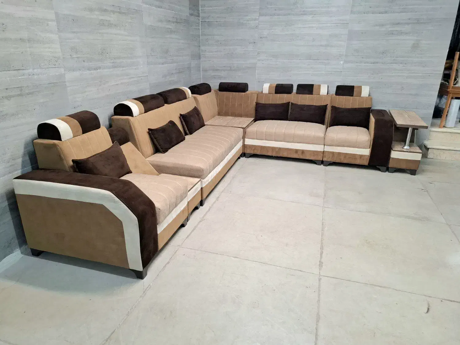 مبل ال با پارچه تشک نو فستو|مبلمان خانگی و میز عسلی|اصفهان, جلالیه|دیوار