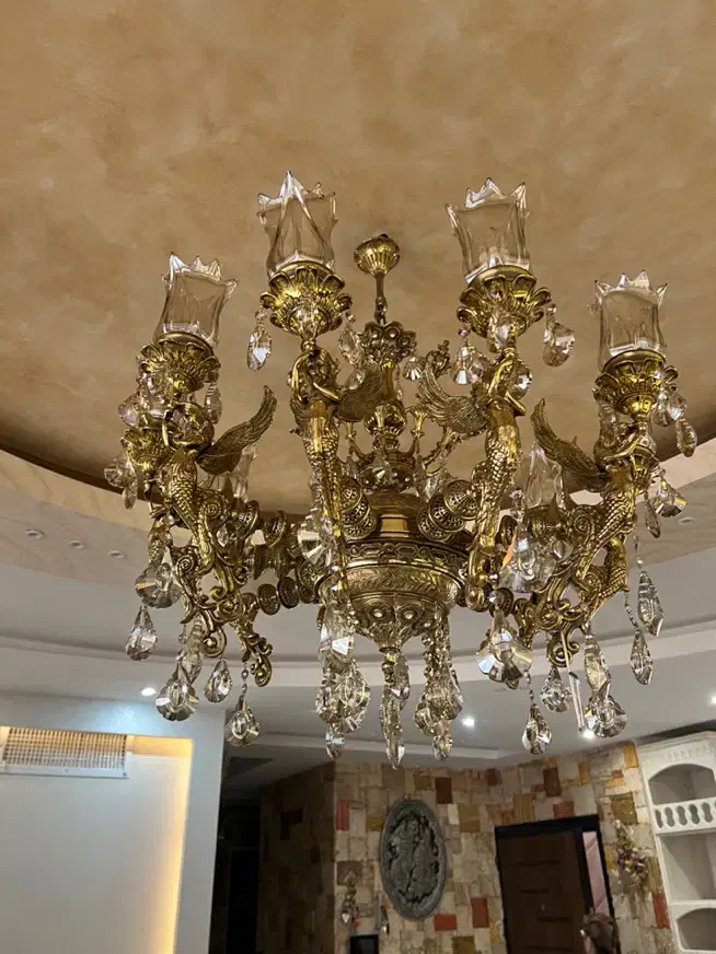 لوستر برنز|لوستر و چراغ آویز|بروجرد, |دیوار