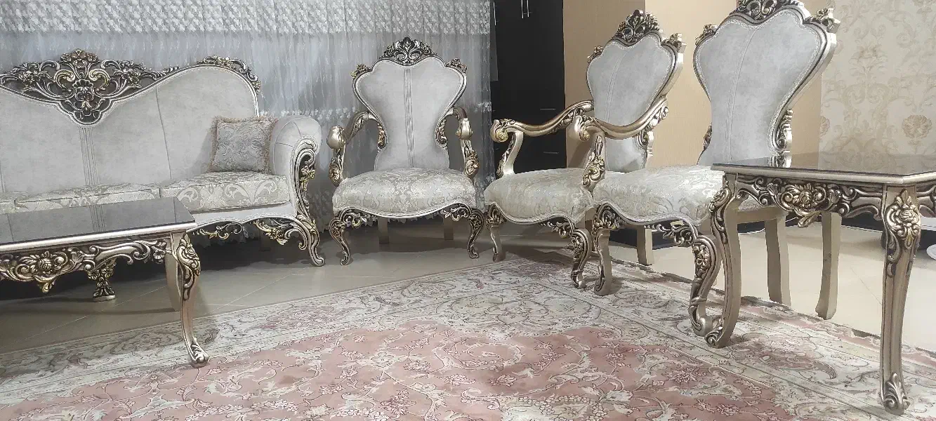 مبل سلطنتی خیلی شیک و نو مناسب جهیزیه|مبلمان خانگی و میز عسلی|نیشابور, شهرک بهداری|دیوار