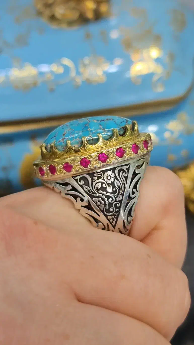 انگشتر فوق کلکسیونی نیشابور تمام مغز|جواهرات|مشهد, امام رضا (ع)|دیوار