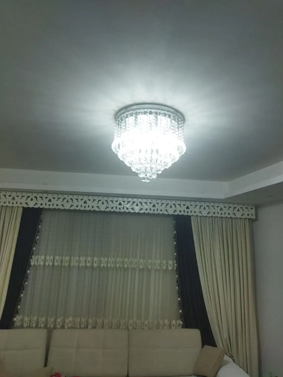 لوستر کریستال الیزه|لوستر و چراغ آویز|ساری, |دیوار