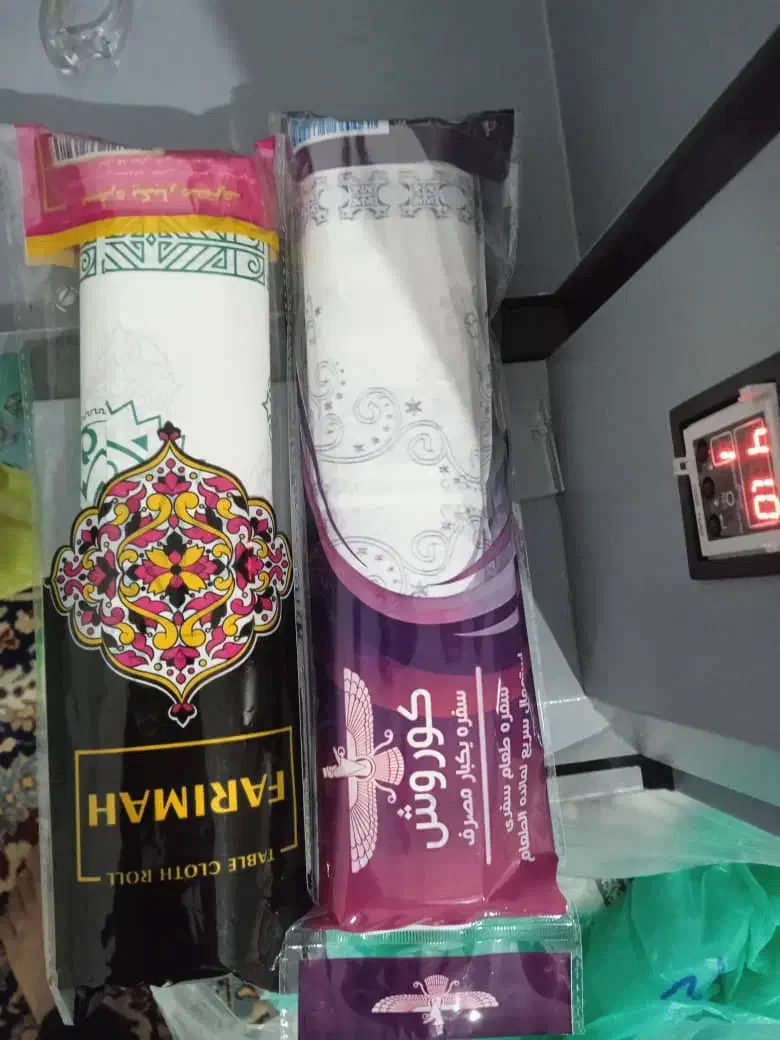 سفره یکبار مصرف،کیسه زباله و فریزر، نایلکس، لفاف|ظروف نگهدارنده، پلاستیکی، یک‌بارمصرف|قدس, شهر‌قدس|دیوار