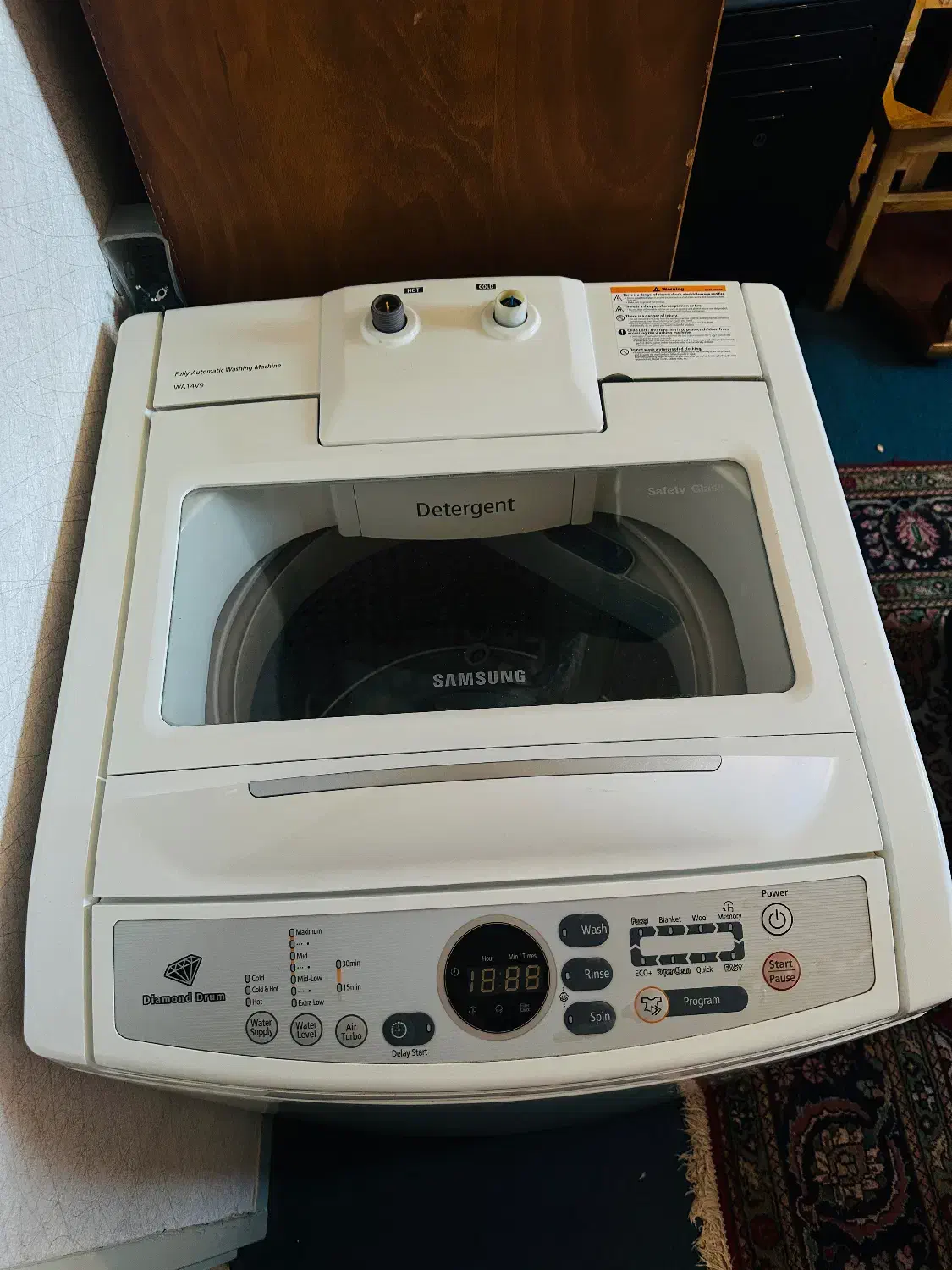 ماشین لباسشویی 10 کیلویی سامسونگ مدل WA14V9|ماشین لباسشویی و خشک‌کن لباس|شیراز, سینما سعدی|دیوار
