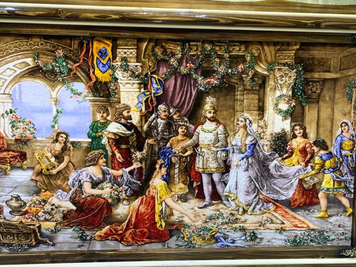 تابلو فرش دستباف چله ابریشم نو|تابلو فرش|تهران, مختاری|دیوار