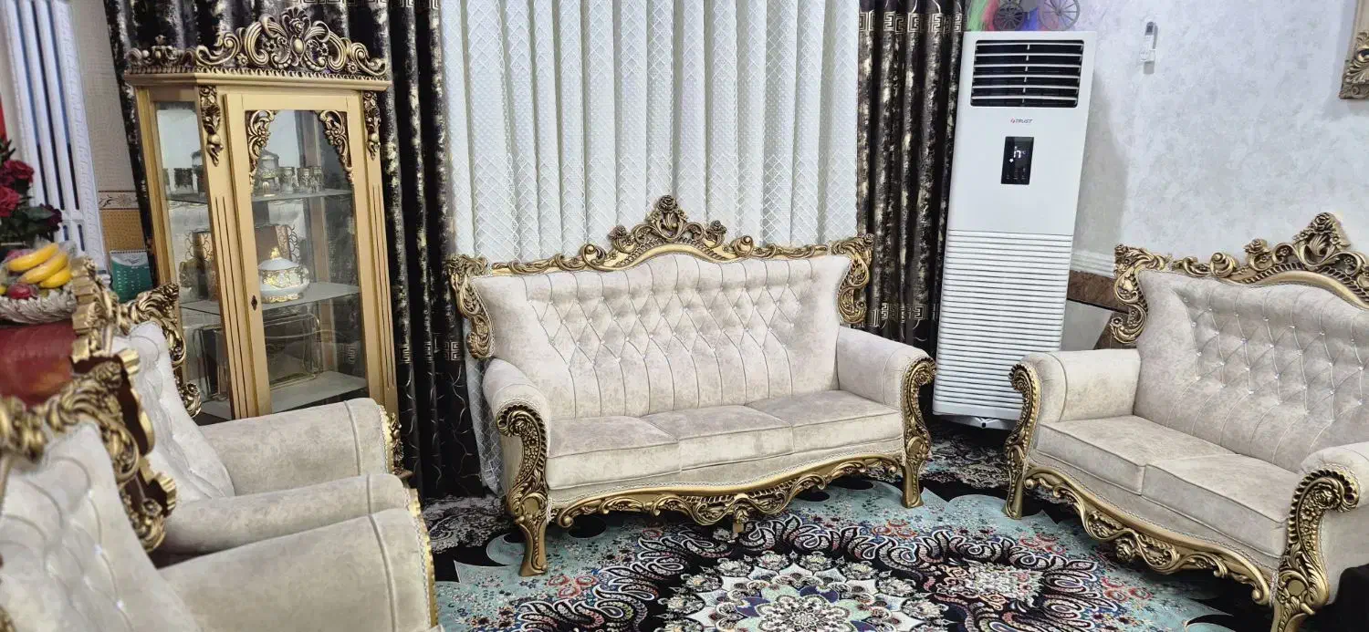 مبل سلطنتی ۷ نفره|مبلمان خانگی و میز عسلی|اهواز, کارون|دیوار