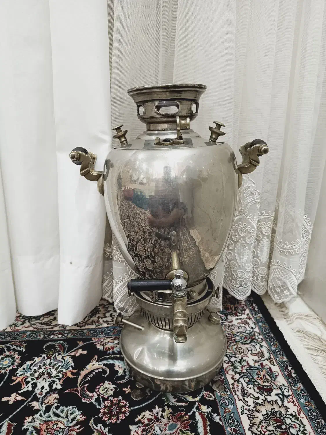 سماور نفتی ورشو عتیقه ساخت بروجرد|سماور، چای‌ساز، قهوه‌ساز|سیرجان, |دیوار