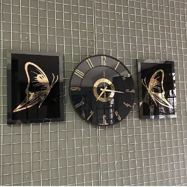 ساعت دیواری آینه ای لوکس هایکو گرد|ساعت دیواری و تزئینی|شیراز, شریفآباد|دیوار