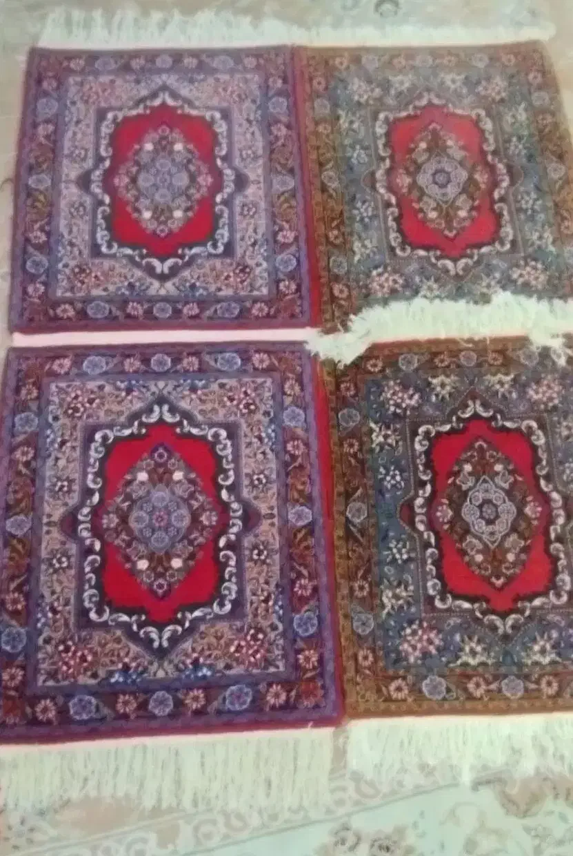 دو جفت قالی دستباف پشتی|فرش|اراک, |دیوار