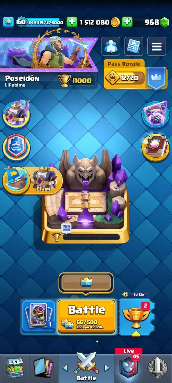 پوش کاپ کلش رویال|کنسول، بازی ویدئویی و آنلاین|کومله, |دیوار