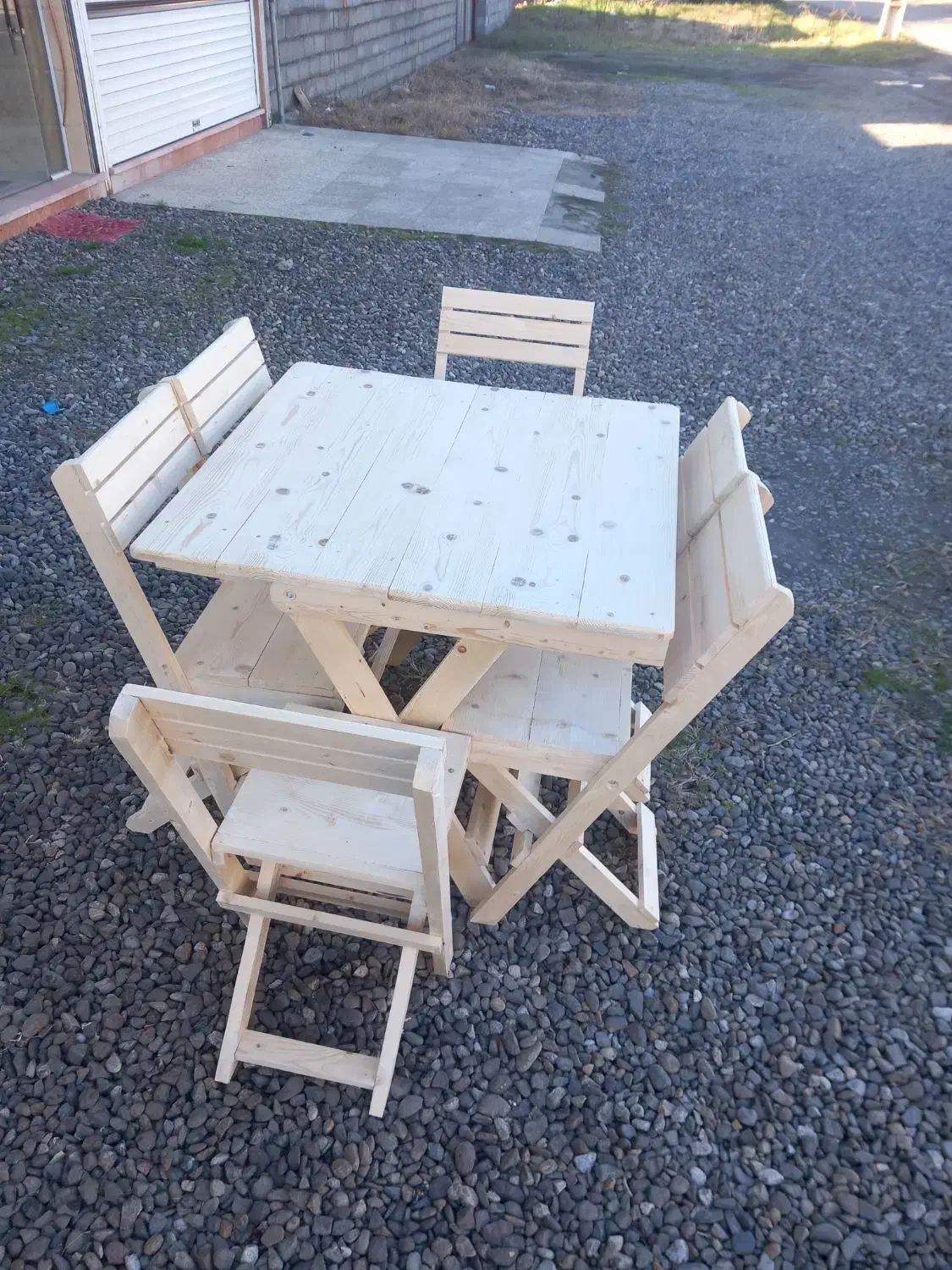 میز و صندلی تاشو چوبی درجه یک|میز و صندلی غذاخوری|رودسر, |دیوار