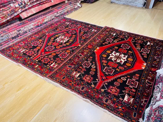 جفت قالیچه ۳ متری ساوه رنگ گیاهی|فرش|تهران, سلسبیل شمالی|دیوار