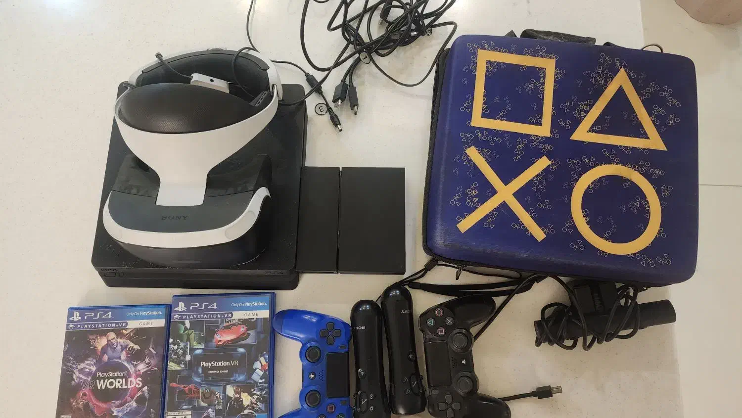 ps4 slime پی اس فور اسلیم همراه با vr پلی‌استیشن|کنسول، بازی ویدئویی و آنلاین|شیراز, هفت تنان|دیوار
