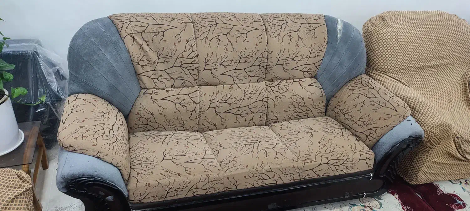 فروش مبل ده نفره همراه با میز جلو مبلی|مبلمان خانگی و میز عسلی|شوش, |دیوار