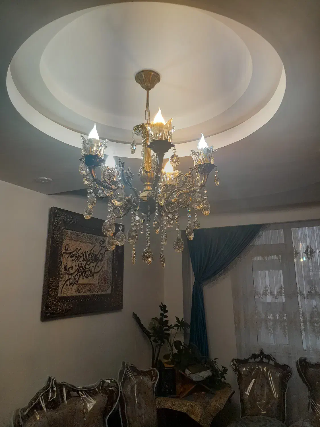 لوستر|لوستر و چراغ آویز|اراک, |دیوار