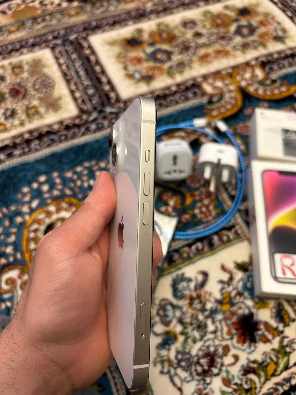 آیفون 14 رنگ سفید فروش فوری|موبایل|شاهین‌شهر, خانه کارگر|دیوار