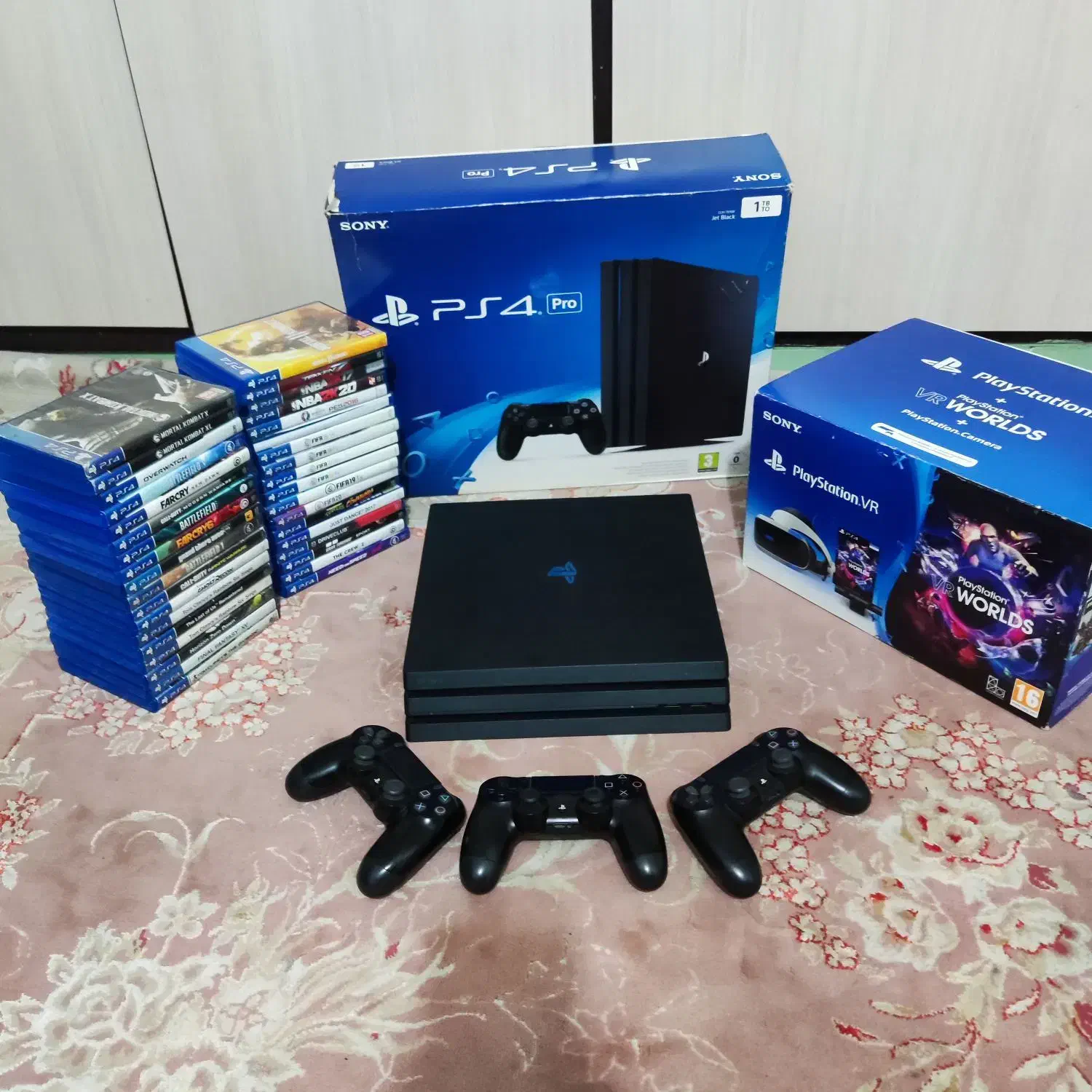 پی اس۴پرو کپی خور ۳دسته با VR و ۳۵ دیسک|کنسول، بازی ویدئویی و آنلاین|اهواز, زیتون کارمندی|دیوار