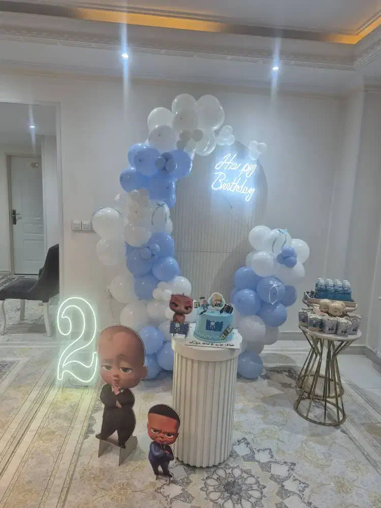 ریسه بادکنک سفید آبی|اسباببازی|قدس, شهرقدس|دیوار