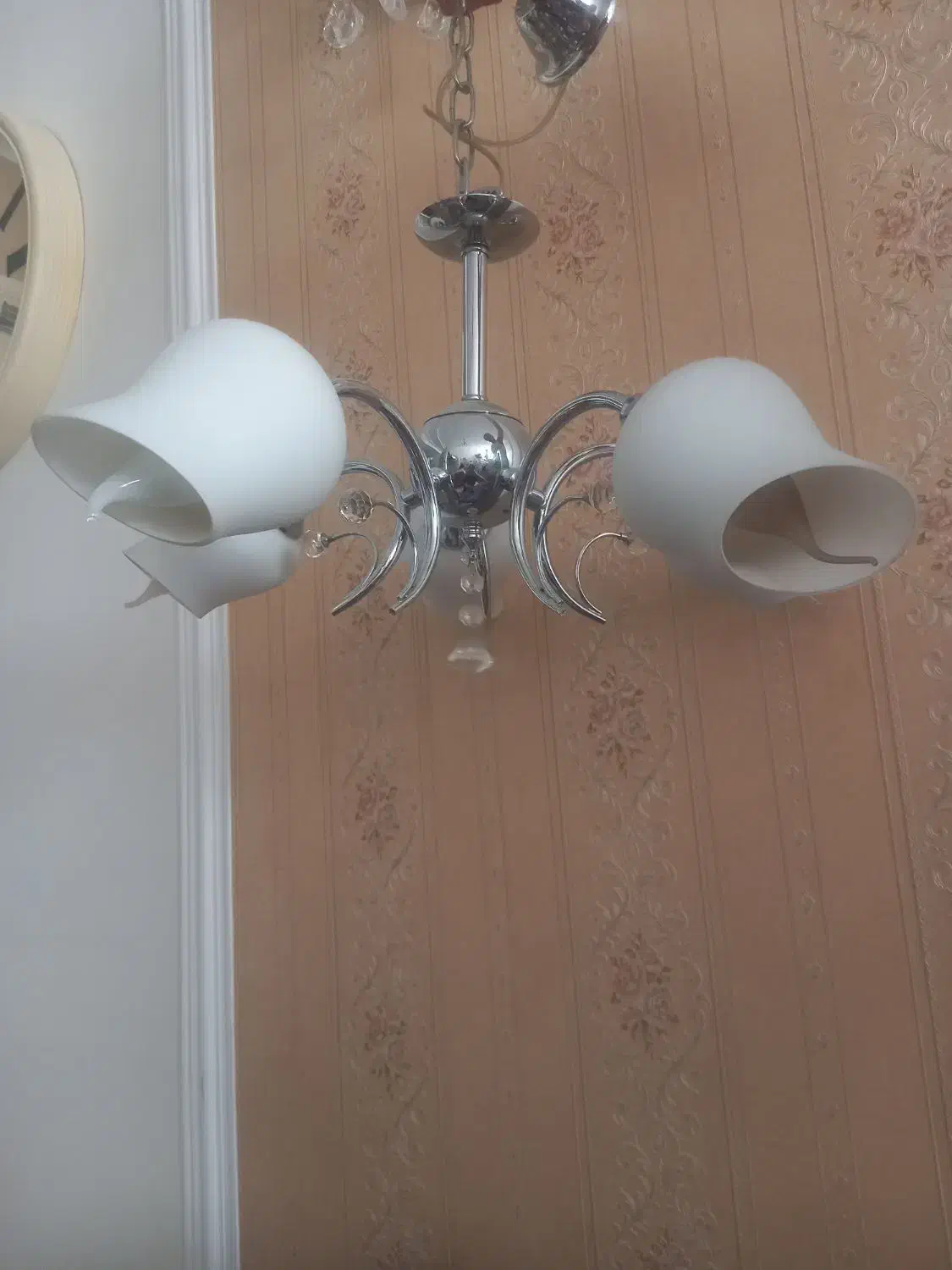 لوستر ۵ شاخه وارداتی سالم|لوستر و چراغ آویز|مشهد, نیروی هوایی|دیوار