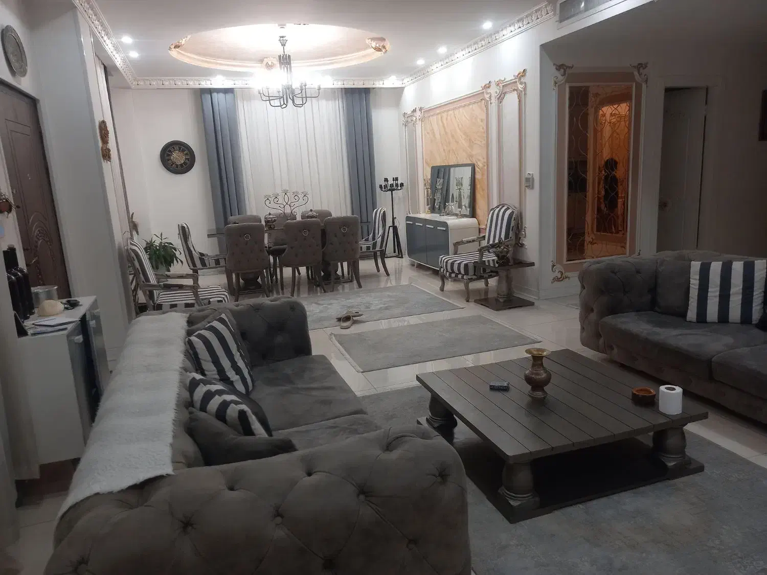 یک دست کامل سرویس چوب چستر|مبلمان خانگی و میز عسلی|اندیشه, اندیشه فاز ۳|دیوار