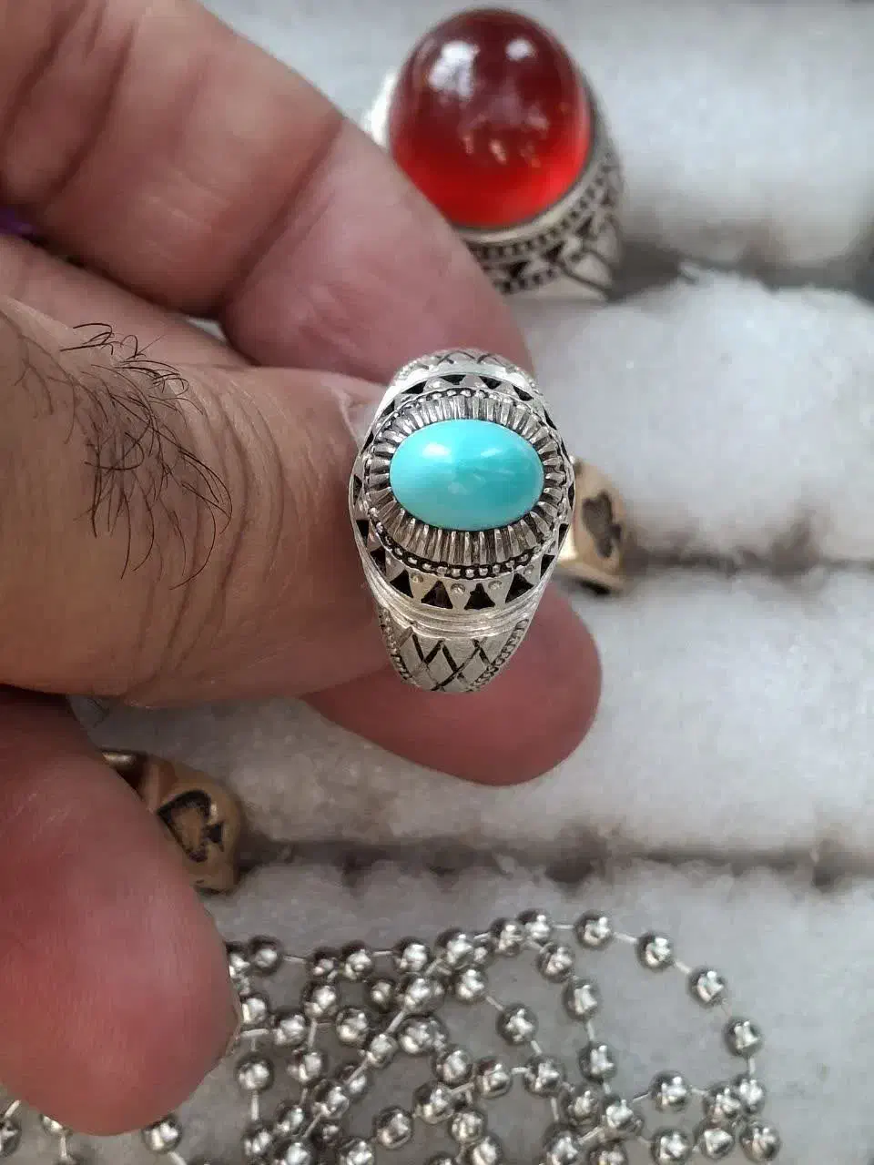 فیروزه نیشابور سنگ محک رکاب حسینی|جواهرات|پاکدشت, پاکدشت (مامازند)|دیوار