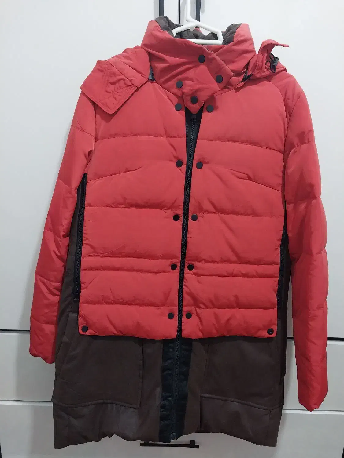 کاپشن پفی خارجی دو رنگ نارنجی و قهوه‌ای|لباس|گلبهار, شهر جدید گلبهار|دیوار