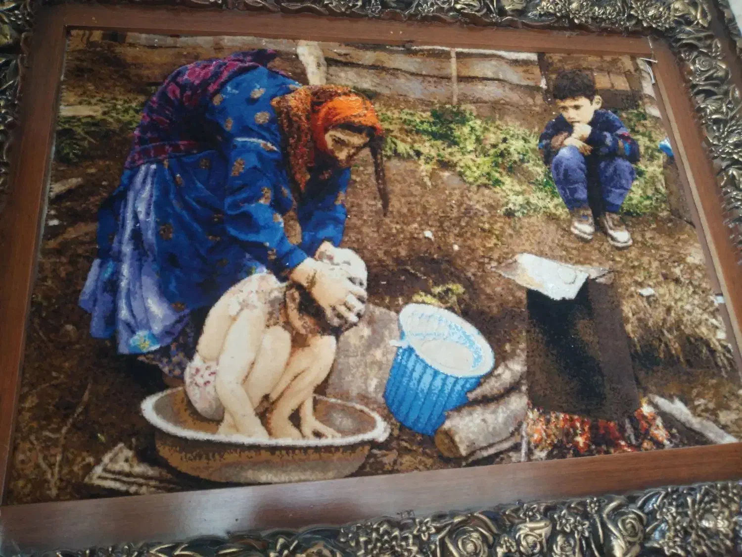 تابلو فرش دستباف زیبای عشایر|تابلو فرش|اصفهان, بهارستان|دیوار