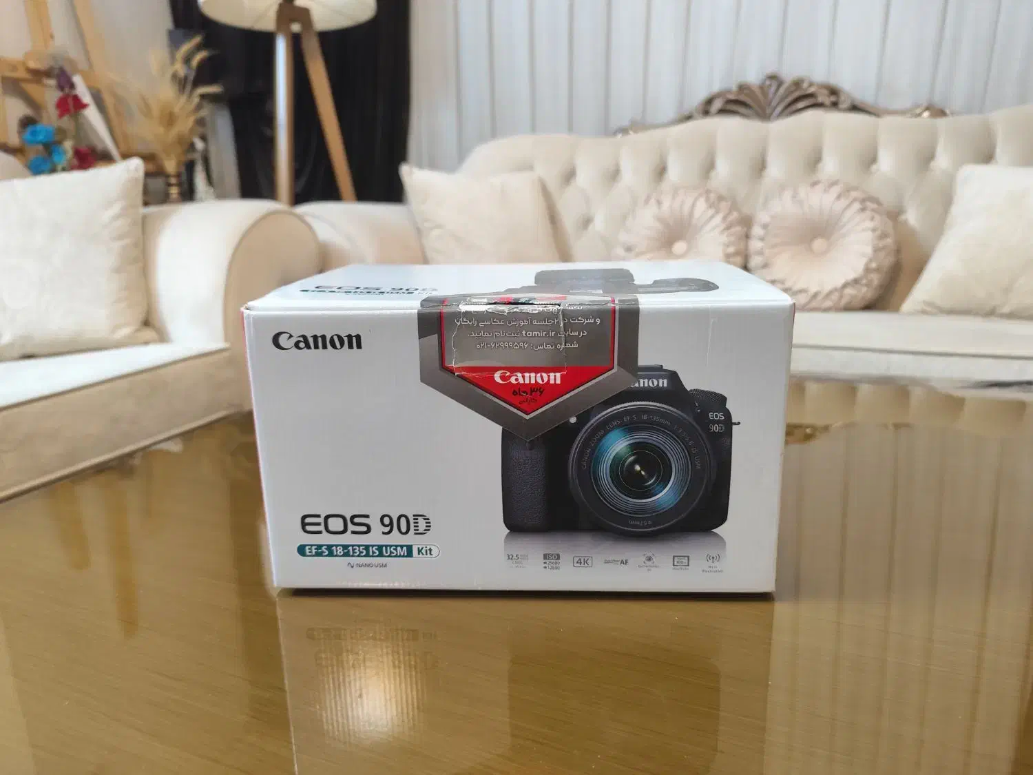 دوربین 90d کانن و لنز 135*18 usm در حد آکبند|دوربین عکاسی و فیلم‌برداری|قدس, شهر‌قدس|دیوار