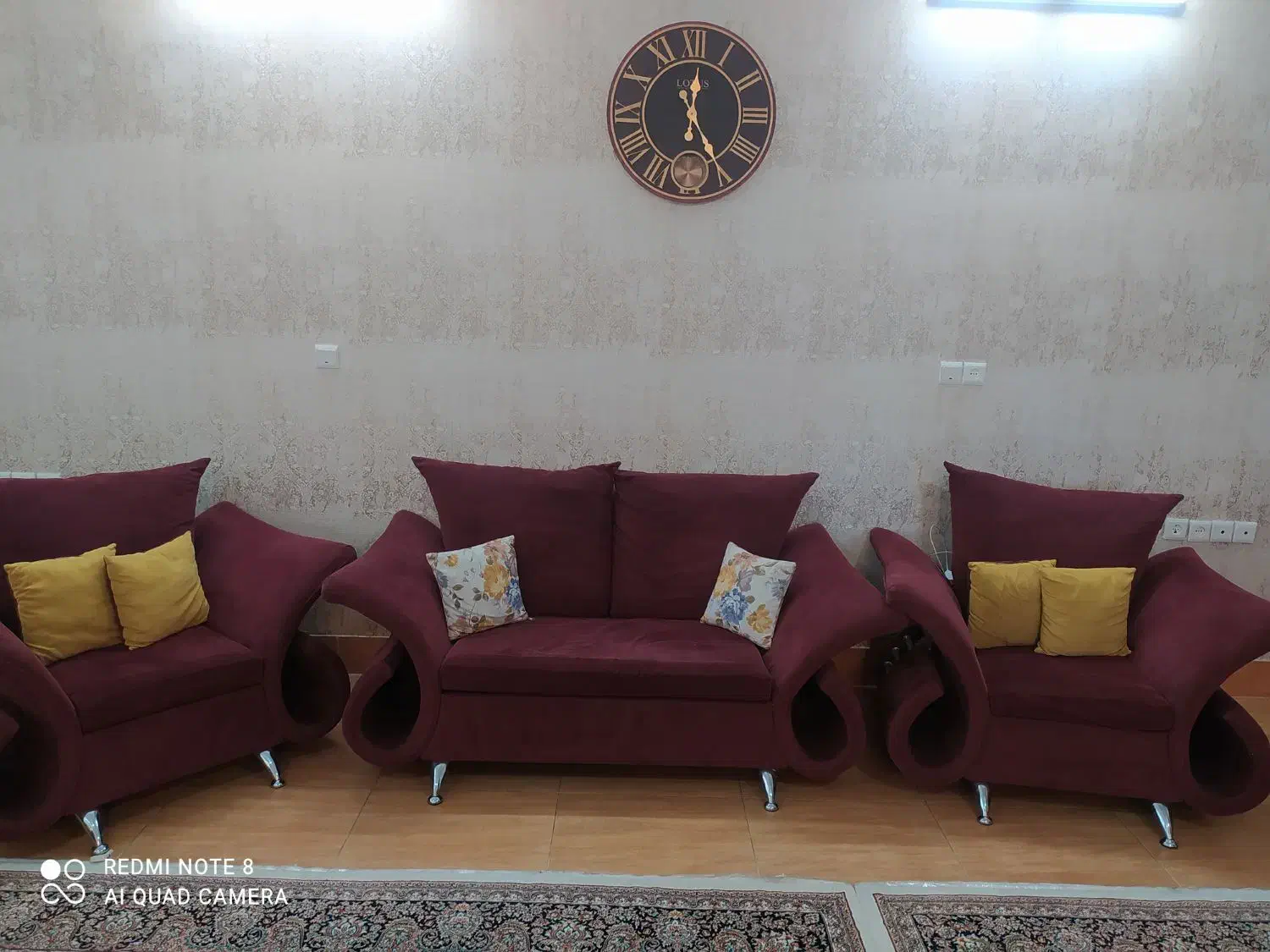 مبل راحتی 7نفره|مبلمان خانگی و میز عسلی|تاکستان, |دیوار