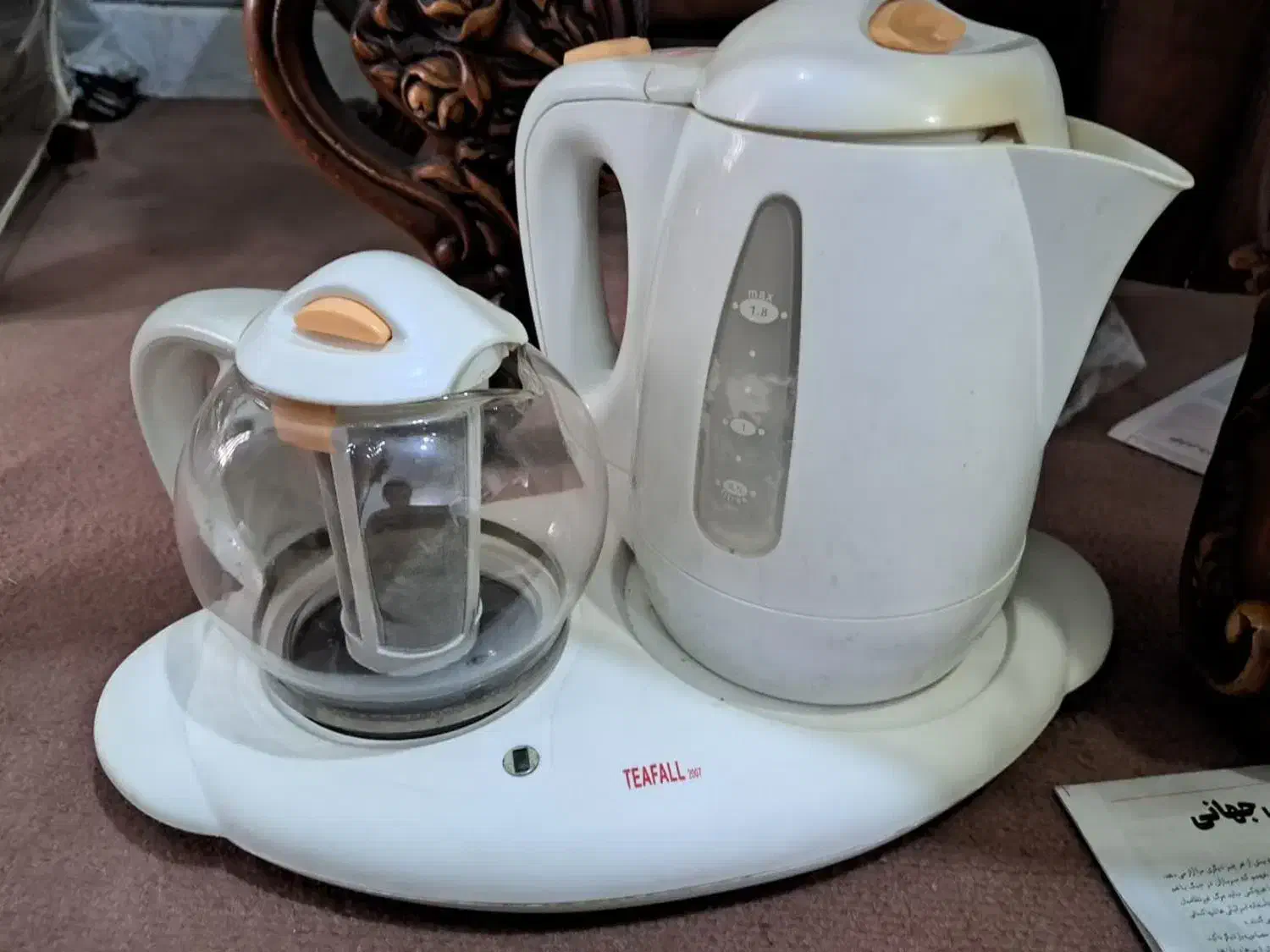 چایی ساز تفال کاملا سالم|سماور، چای‌ساز، قهوه‌ساز|ری, علایین|دیوار