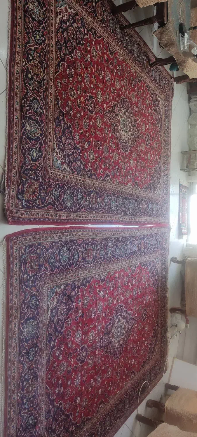 یک جفت فرش دستباف اردکان زمینه لاکی|فرش|اصفهان, خانه اصفهان|دیوار
