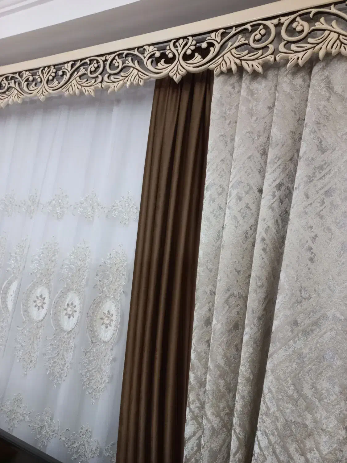 پرده پذیرایی نصف قیمت|پرده، رانر، رومیزی|تنکابن, |دیوار