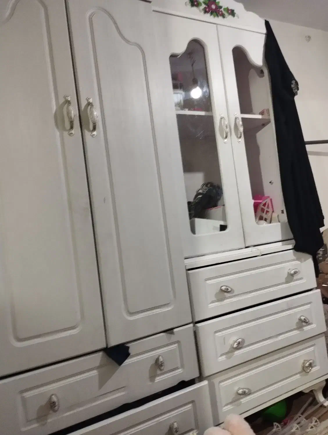 تخت و کمد بوفه کاملا سالم|تخت و سرویس خواب|تهران, خاک سفید|دیوار