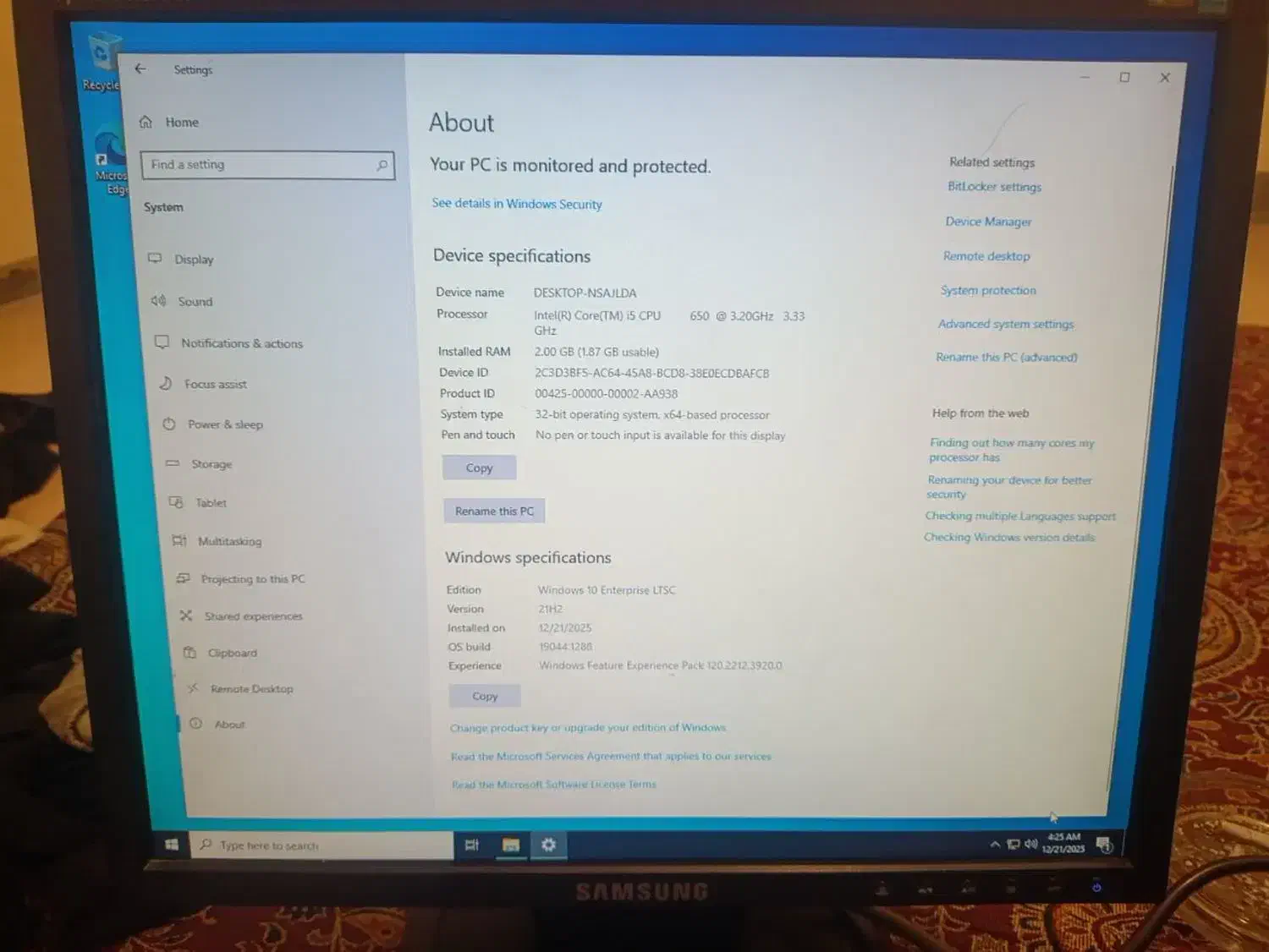 مینی کیس HP + مانیتور ( کامپیوتر اداری خانگی )|رایانه رومیزی|فردیس, نگارستان|دیوار