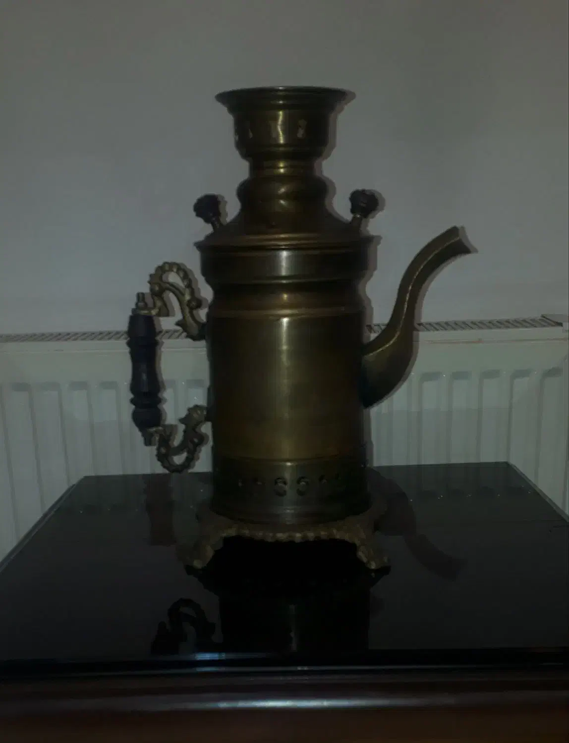 کتری برنجی شکاری هیزمی|کلکسیون اشیاء عتیقه|پردیس, فاز ۶|دیوار