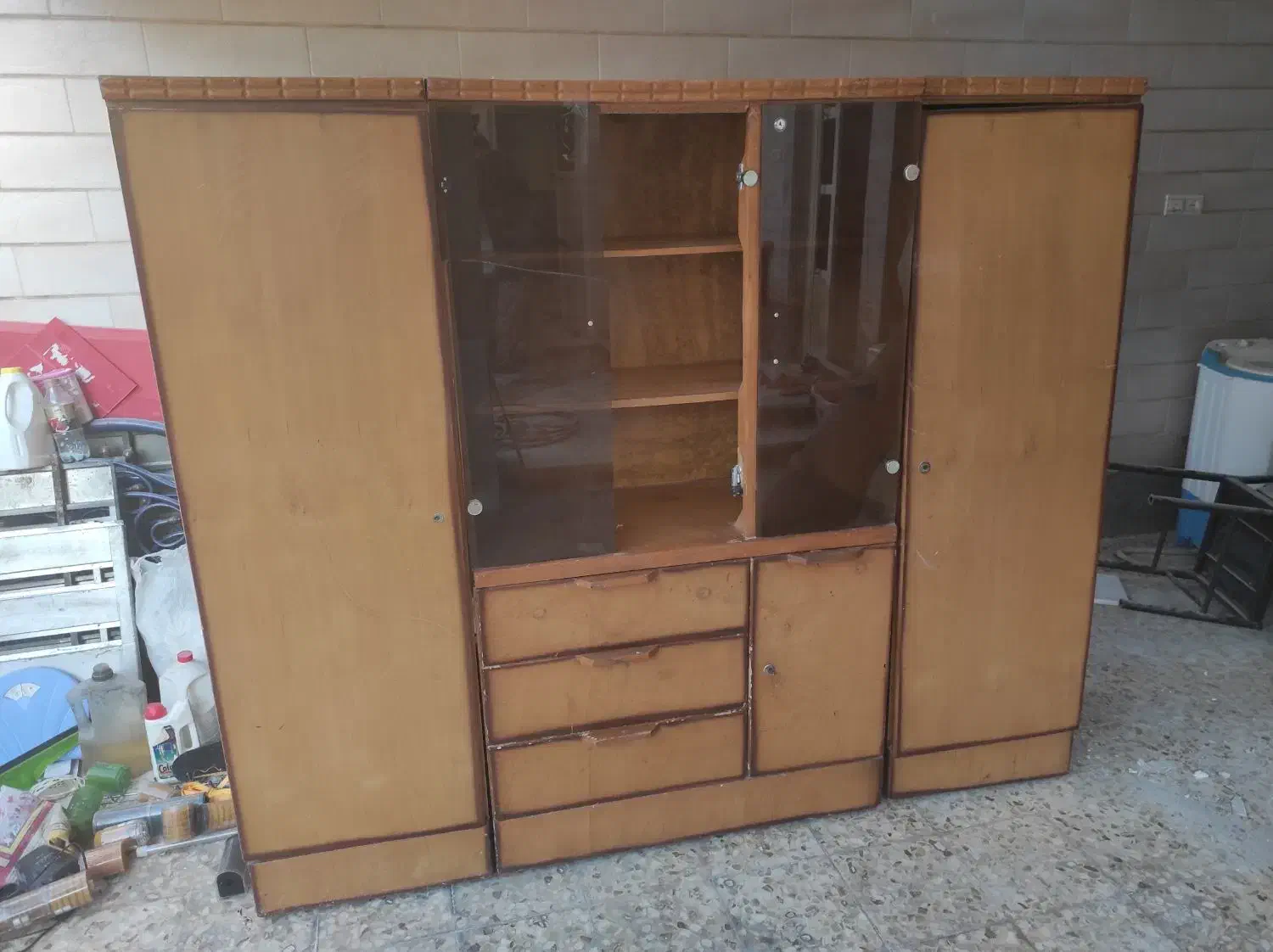 کمد سه تیکه چوب گردو فوق محکم|جاکفشی، کمد، دراور|ایذه, |دیوار