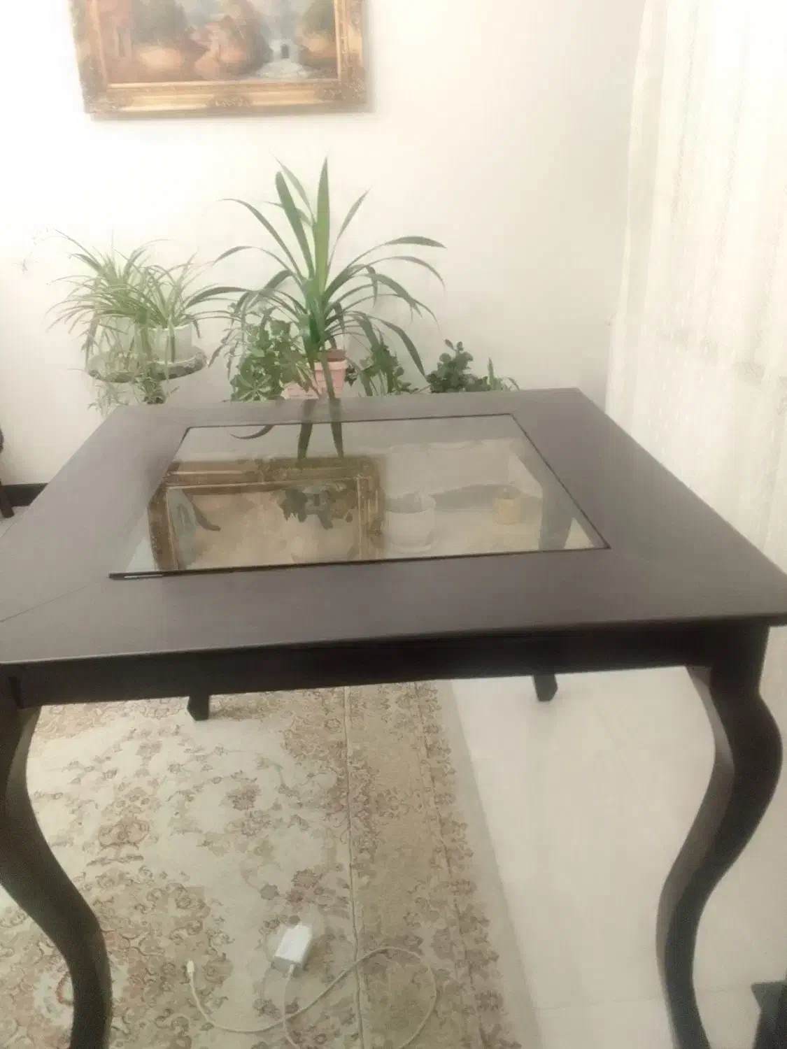 میز نهارخوری چوبی شیشه ای|میز و صندلی غذاخوری|تهران, شهرک دانشگاه|دیوار