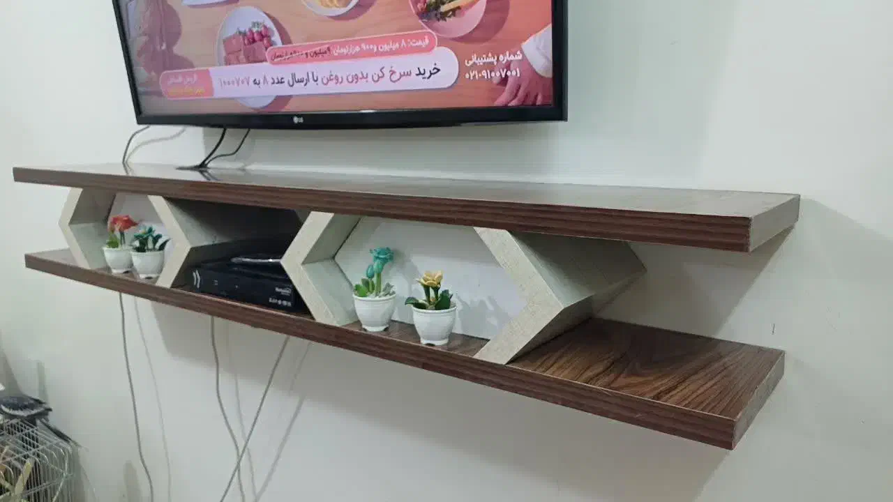 شلف دیواری تلویزیون|کتابخانه، شلف، قفسههای دیواری|الیگودرز, |دیوار