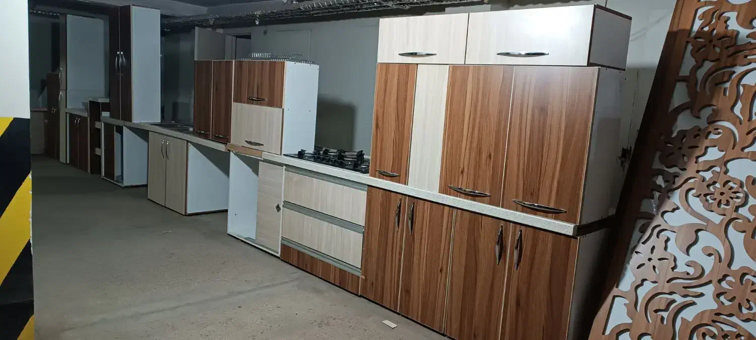 یک سرویس کابینت آشپزخانه ام دی اف در حد صفر|مصالح و تجهیزات ساختمان|تبریز, |دیوار