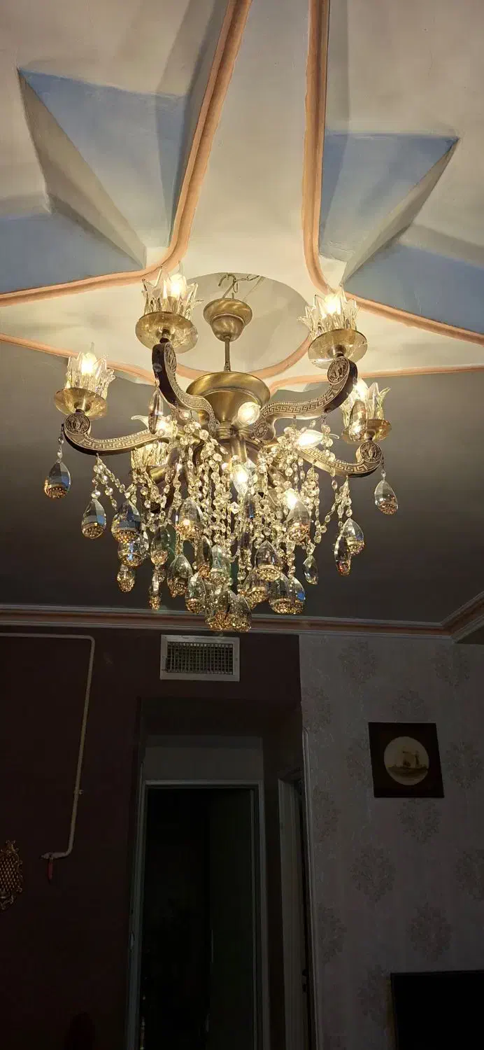 لوستر برنز طرح ورساچه|لوستر و چراغ آویز|شهریار, شهریار|دیوار