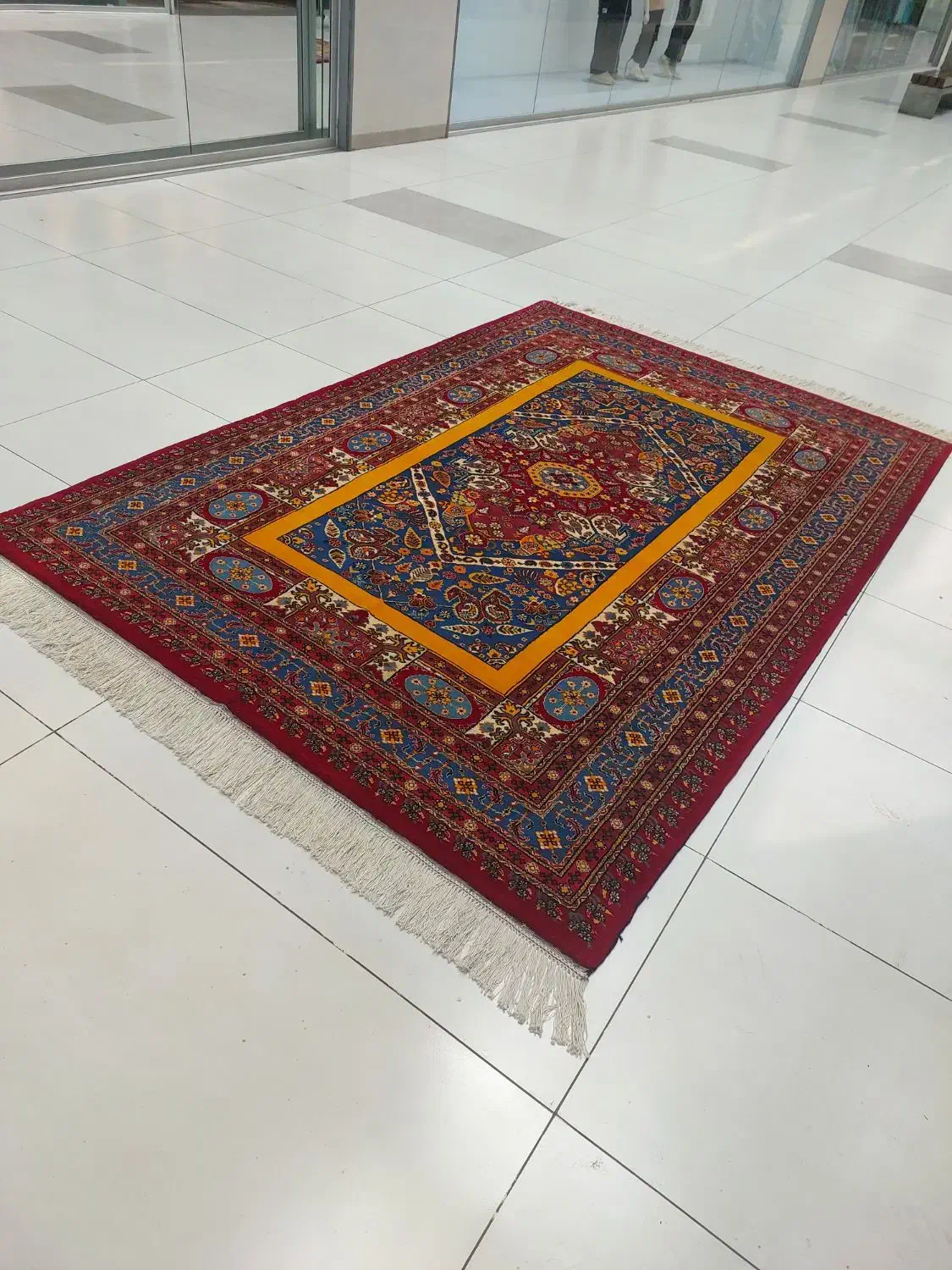 فرش دستباف (بساک)۶ متریهای قشقایی گل ابریشم|فرش|مشکیندشت, |دیوار