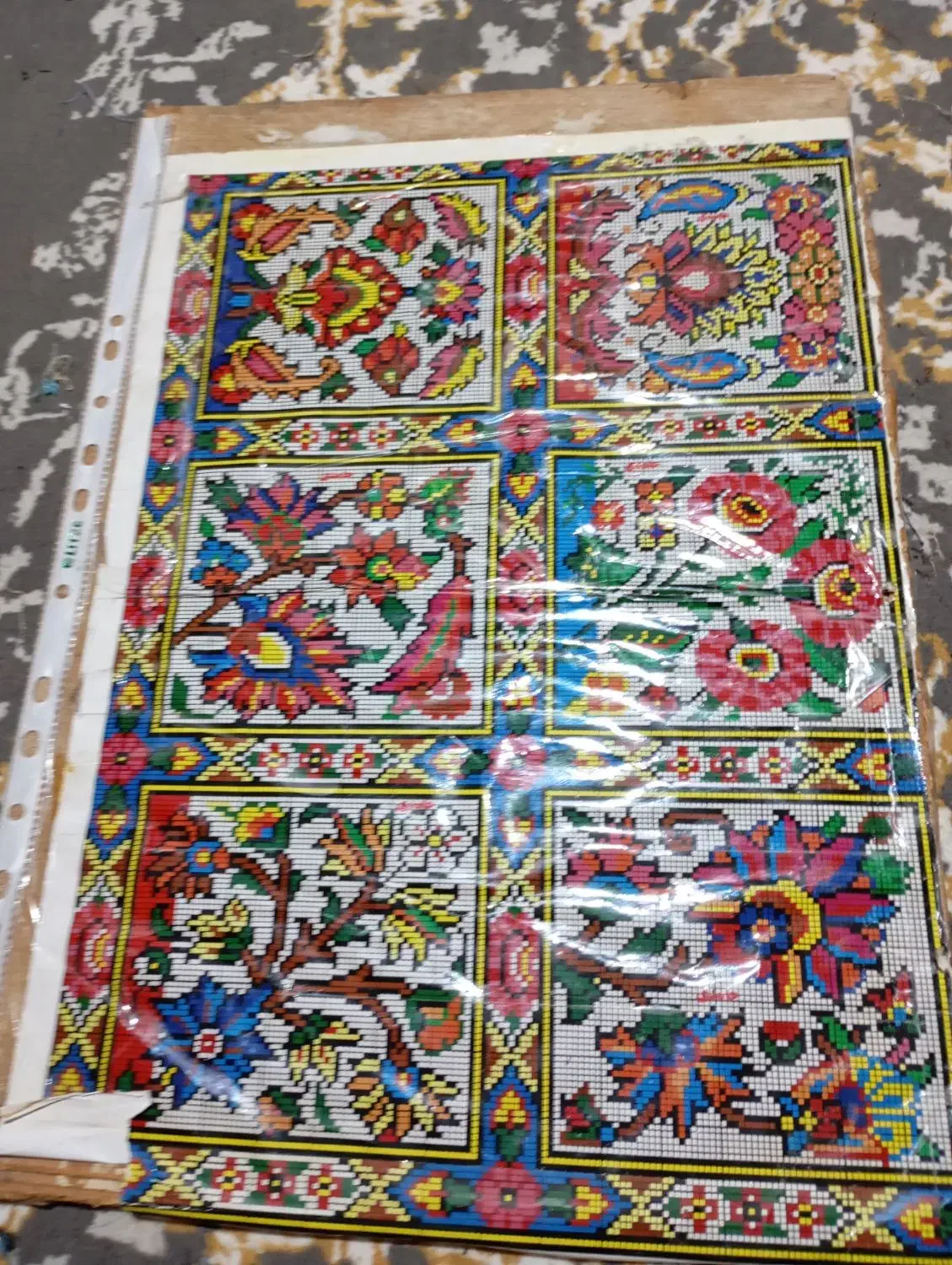 نقشه پشتی وقالی|فرش|شهرکرد, |دیوار