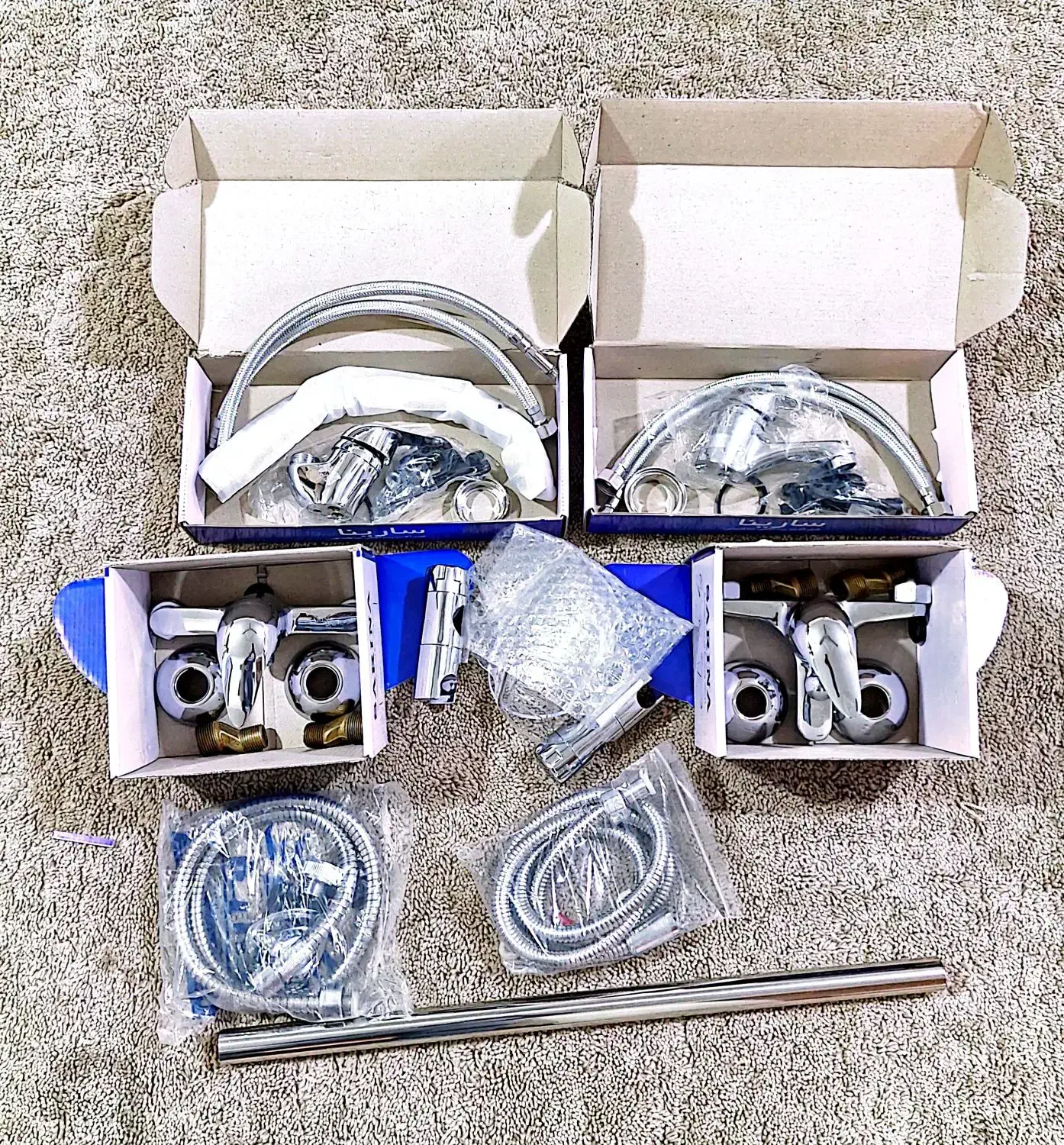 ست کامل شش تیکه شیر آلات سارینا|لوازم سرویس بهداشتی|بهبهان, |دیوار