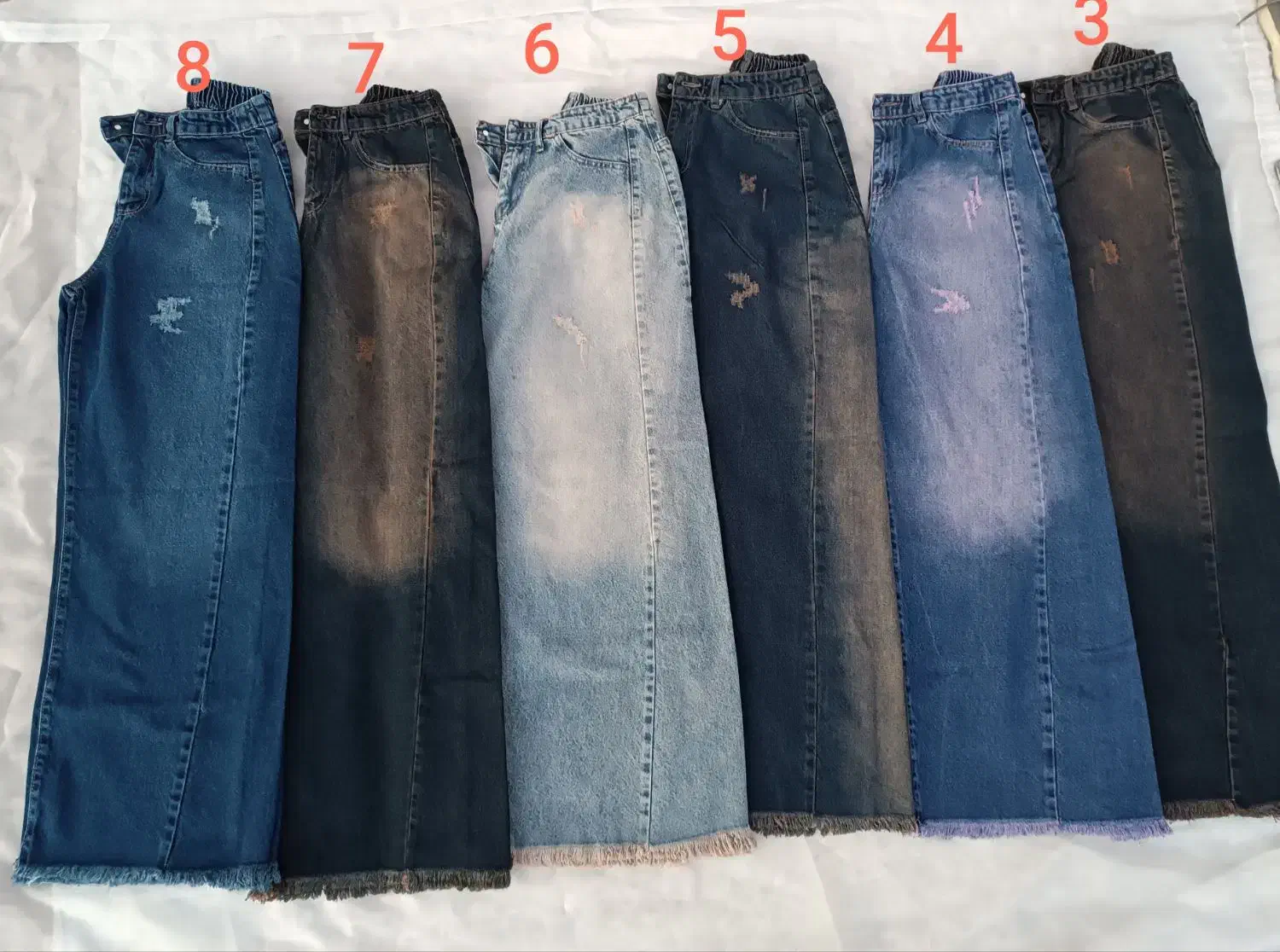 شلوار جین لی زنانه شافل بگ واید فول بگ نیم بگ|لباس|بیرجند, |دیوار