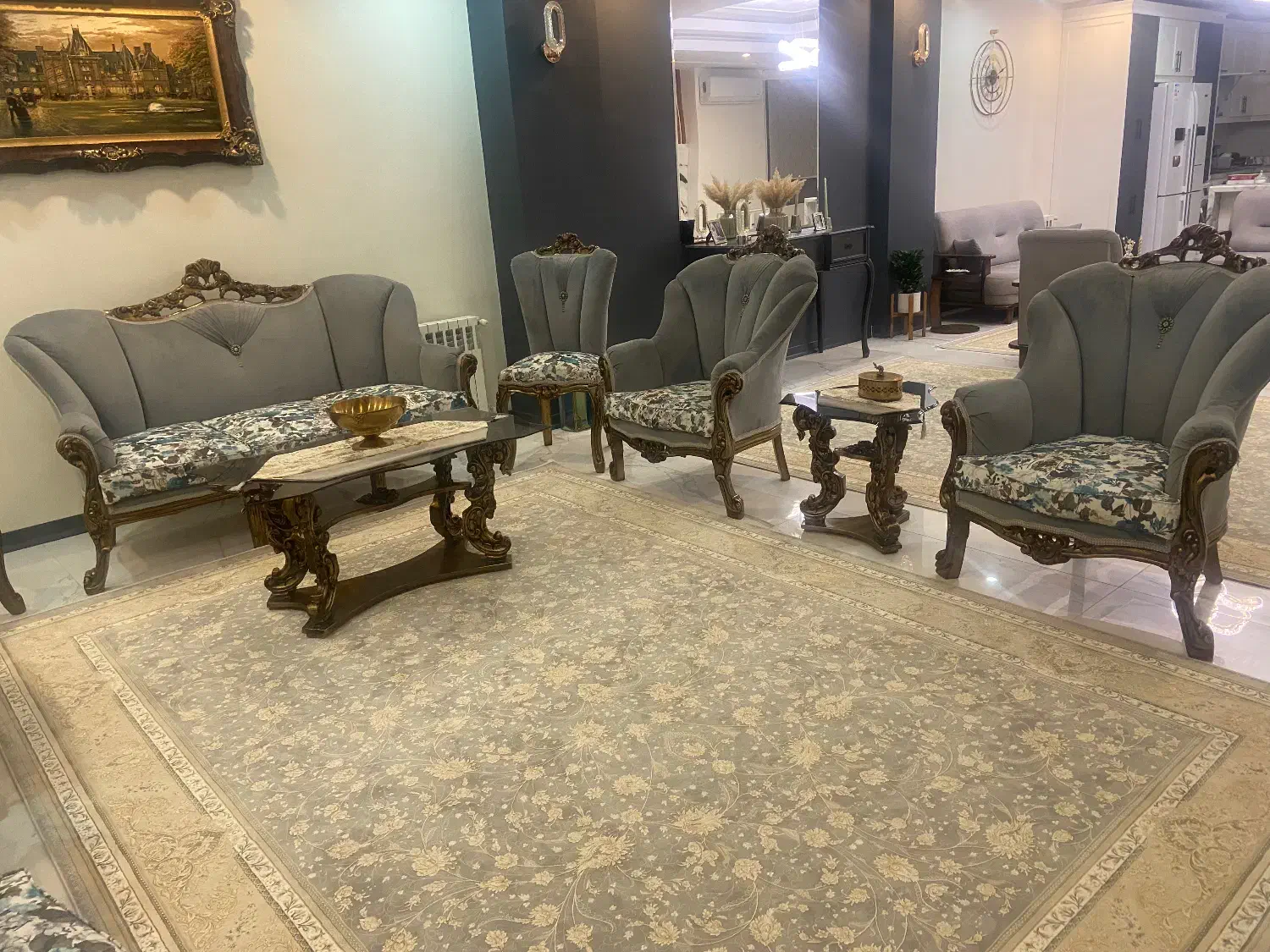 مبلمان و ناهارخوری و‌ویترین چوب گردو|مبلمان خانگی و میز عسلی|دماوند, گیلاوند|دیوار