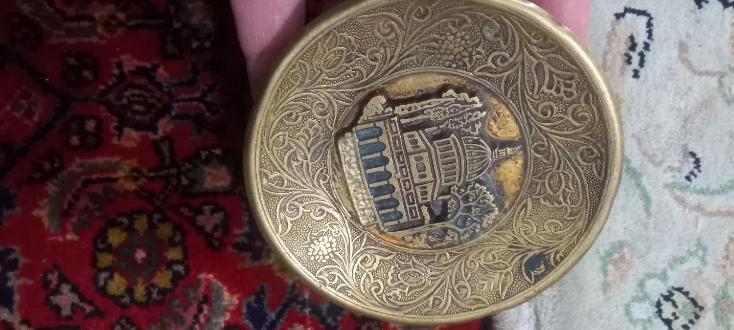 سینی برنجی بیت المقدس کهنه|کلکسیون اشیاء عتیقه|تهران, شهران شمالی|دیوار