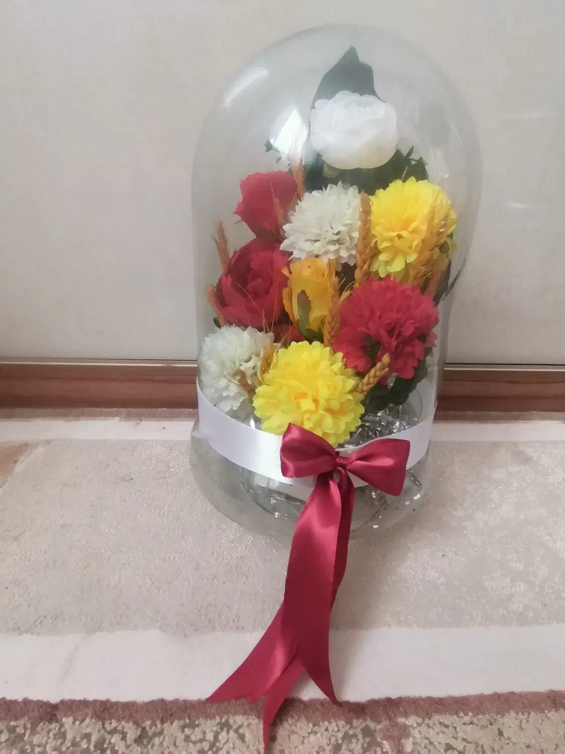 گل لوکس در تراریوم شیشه ای|گل مصنوعی|سبزوار, هویزه|دیوار