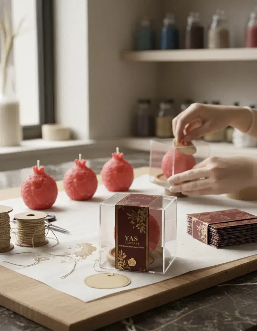 شمع دست ساز انار مخصوص یلدا با نقشه ایران|صنایع دستی و سایر لوازم تزئینی|تهران, صادقیه|دیوار